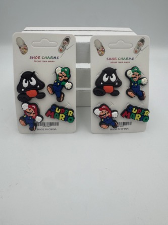Croc CHARMs - Super Mario  - 4 Per Card - 12 Cards - 48 CHARMs