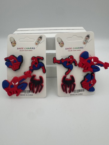 Croc CHARMs - Spider Man - 4 Per Card - 12 Cards - 48 CHARMs