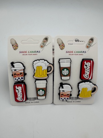 Croc CHARMs - Starbucks  - 4 Per Card - 12 Cards - 48 CHARMs