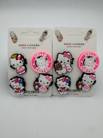 Croc Charms - HELLO KITTY - 4 Per Card - 12 Cards - 48 Charms