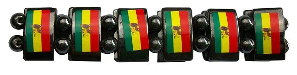 Hematite Rasta FLAG Bracelet