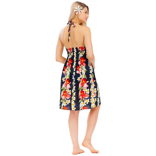 Womens Halter Top Long Dress With FLOWERS