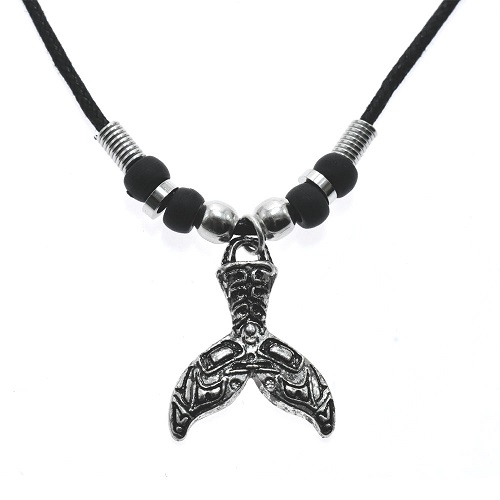 Whale Tail Tatoo Pendant NECKLACE
