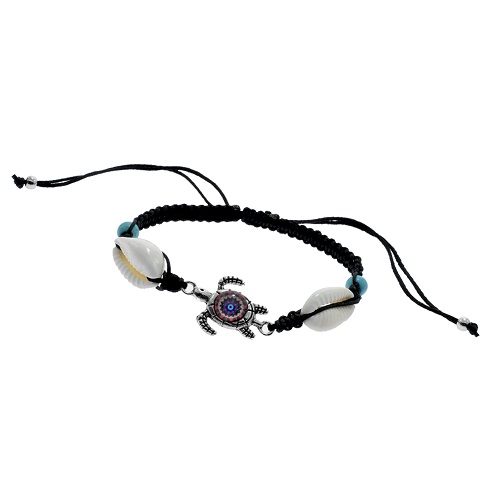 Cowrie Shell With Turtle Pendant BRACELET