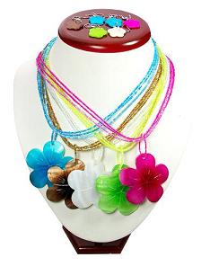 Flower Shell  Necklace &EARRING Set