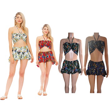 Tropical Print Top & Shorts Set