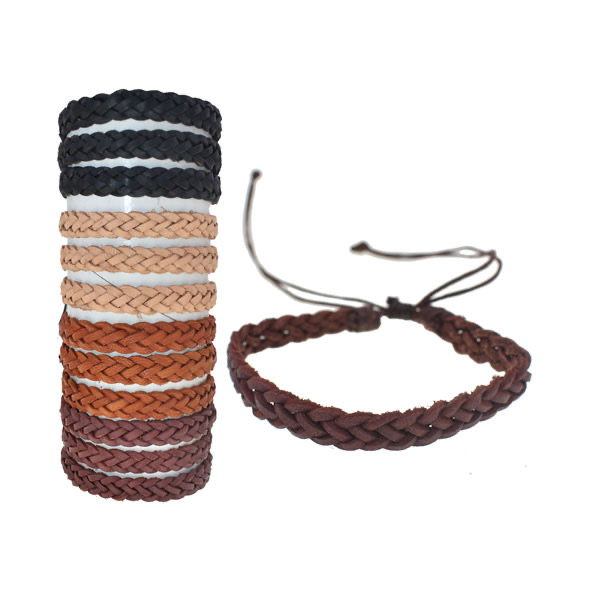 Hand Braided LEATHER Bracelet