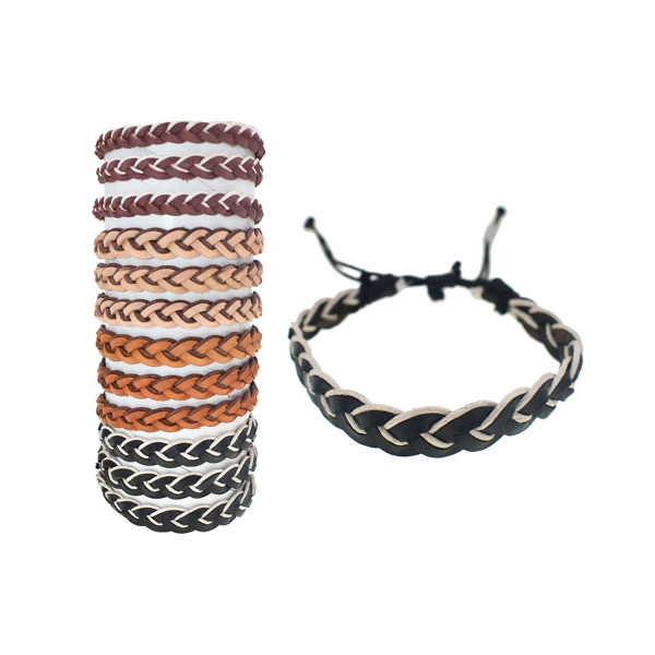 Hand Braided LEATHER Bracelet