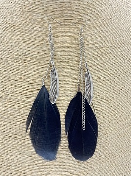 Feather With Leaf EARRINGS.