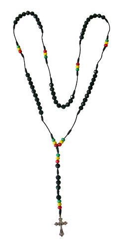 Rasta ROSARY Necklace