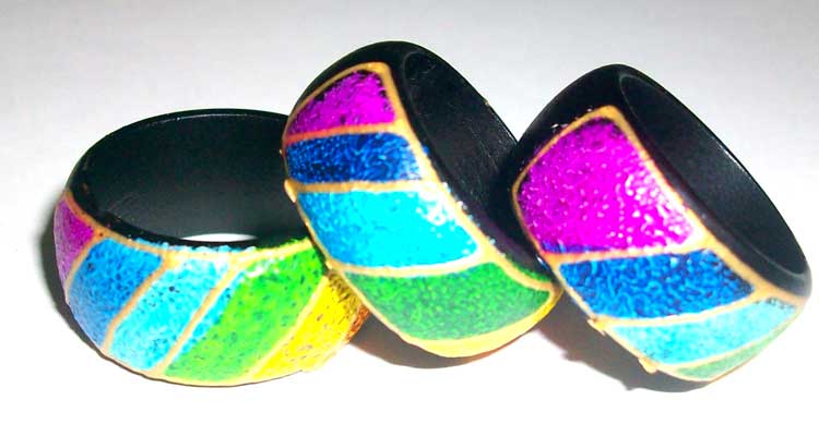 Rainbow Wooden RING