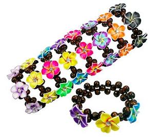 Crystal Flower With Wooden Beads BRACELET