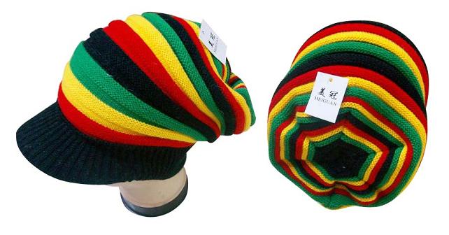 Rasta BEANIE With Visor