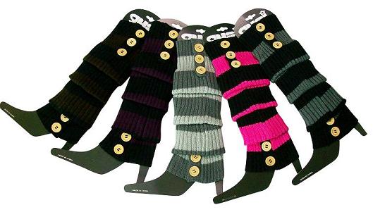 Button Knitted Winter LEG WARMERS