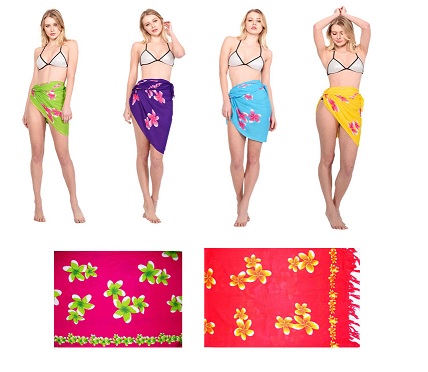 Plumeria Flower Half SARONG