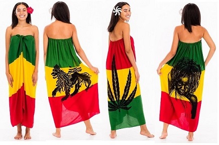 Rasta  Color Sarong DRESS