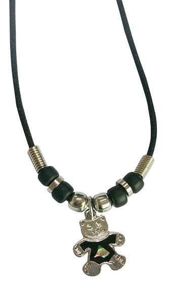 Paua Shell Teddy BEAR Necklace