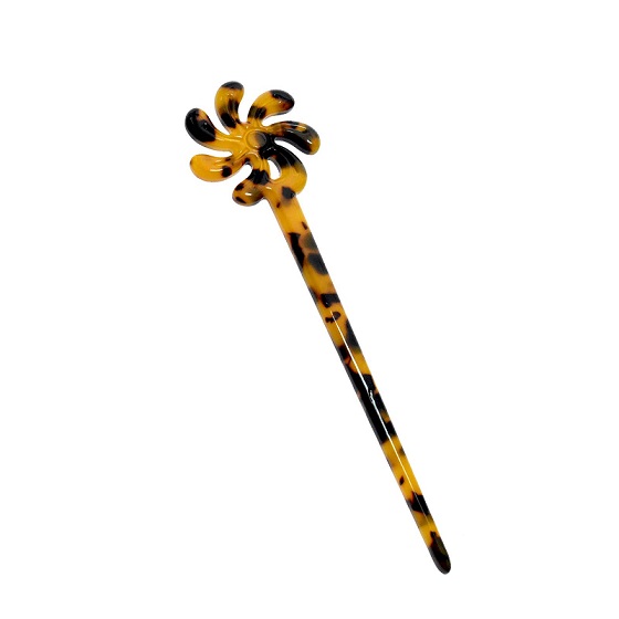 Tiare FLOWER Faux Turtle Shell Hair Stick
