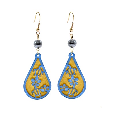 Tear Drop Turtle Shell EARRINGS