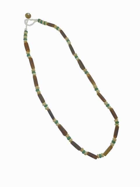 Green With Beige Colors Combination Coconut NECKLACE