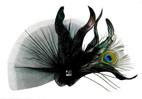 Peacock Feather HAIR CLIP