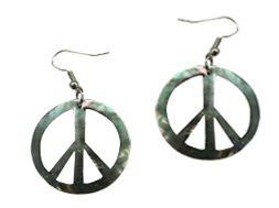 Peace SIGN M.O.P Shell Earrings