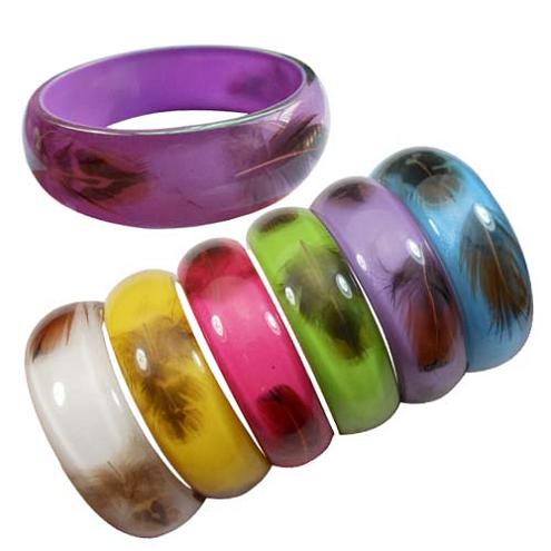 Plastic BANGLE with Feather Designs