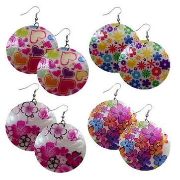 Shell EARRINGS-Flowers