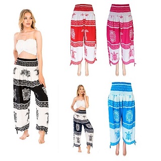 Sea Turtle and Tiki Tribal  Design Summer Long PANTS