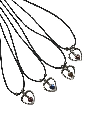 Double Heart Pendant Necklace