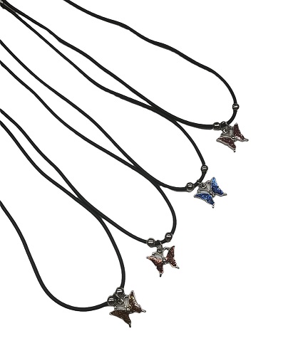 Metal Butterfly Pendant Necklace.