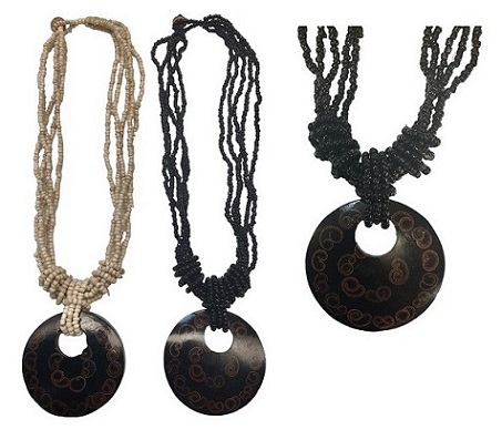 Coconut With Cinnamon Stick Slices RESIN Pendant  Necklace