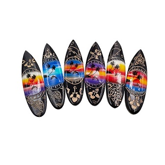 Hand Carved Spray Painted Surf Board MAGNETS