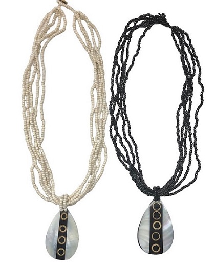 Bamboo With Shell NECKLACE