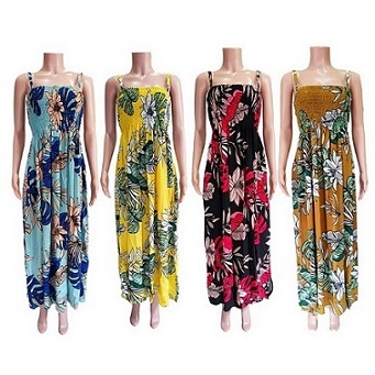 Floral Print Maxi Beach Dress