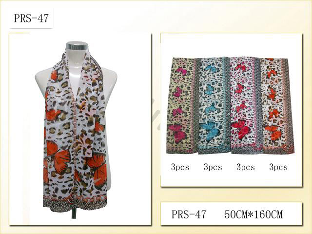 Butterfly ANIMAL Print Summer Scarf