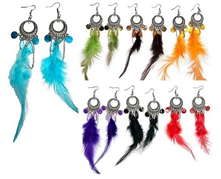 Dangle  Bohemian Style Feather EARRINGS