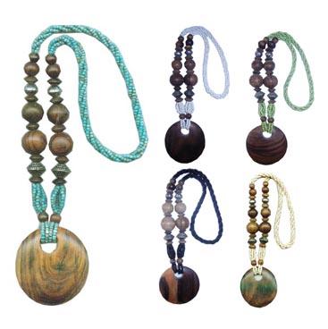 Sono Wood With Antic Beads NECKLACE