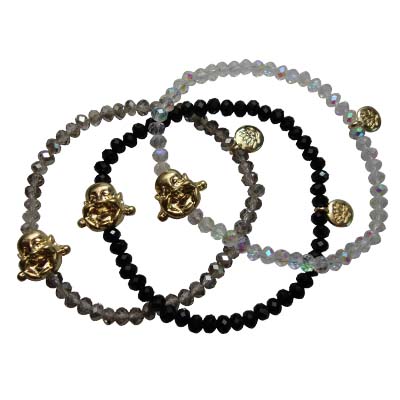LuCky  Buddah FaCe Pendant With Crystal BraCelet