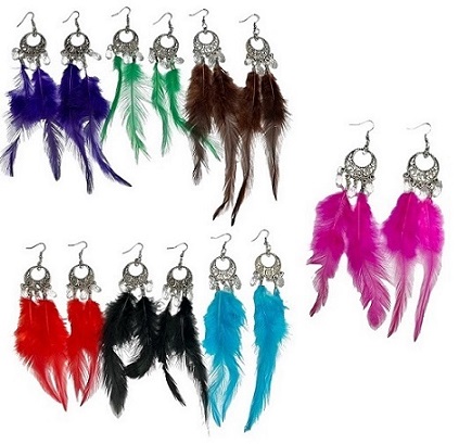 Dangle Bohemian Style Feather EARRINGS