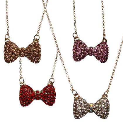 Crystal Bow NeCklaCe