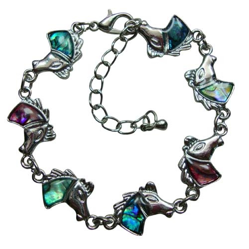 Multi Color Paua Shell Horse Bracelets / ANKLETs