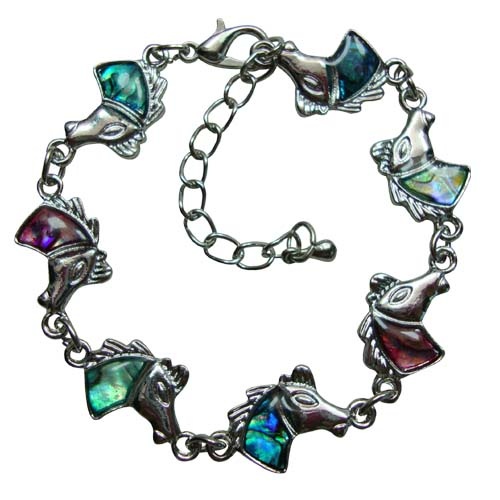 Multi Color Paua Shell Horse BRACELETs / Anklets