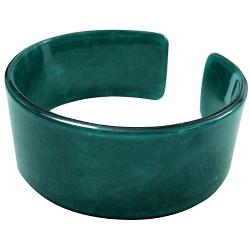 Green Color Faux Turtle Shell BANGLE