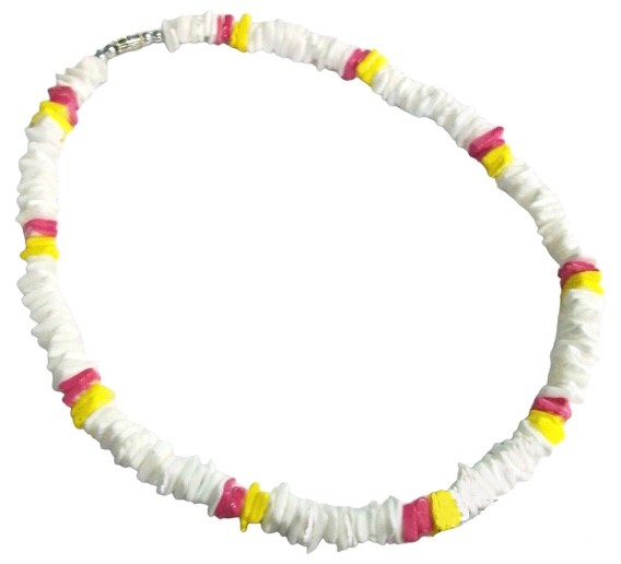 Yellow & Pink Rose Clam Shell NECKLACE
