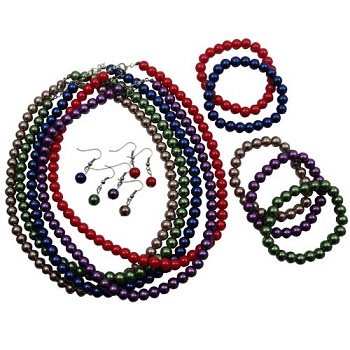 Colors Glass Pearl NECKLACE Set