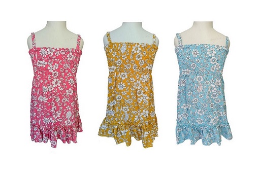 FLOWER Pattern Children Dresses (M SIZE)