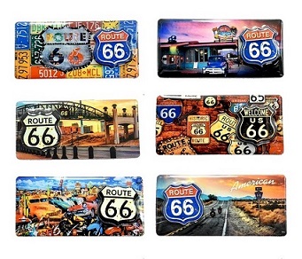 3D ROUTE 66 Fridge Magnet