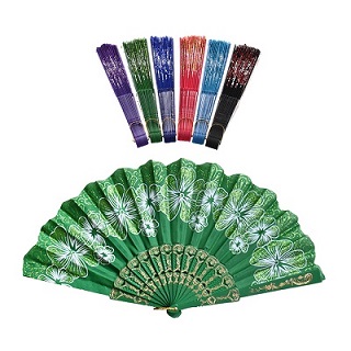 Solid Color Hibiscus Printed Summer FANs
