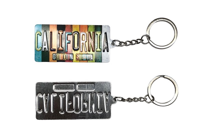 Multicolor '' California '' License Plate Keychain